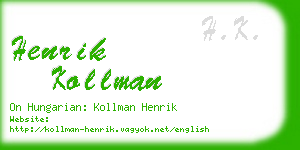 henrik kollman business card